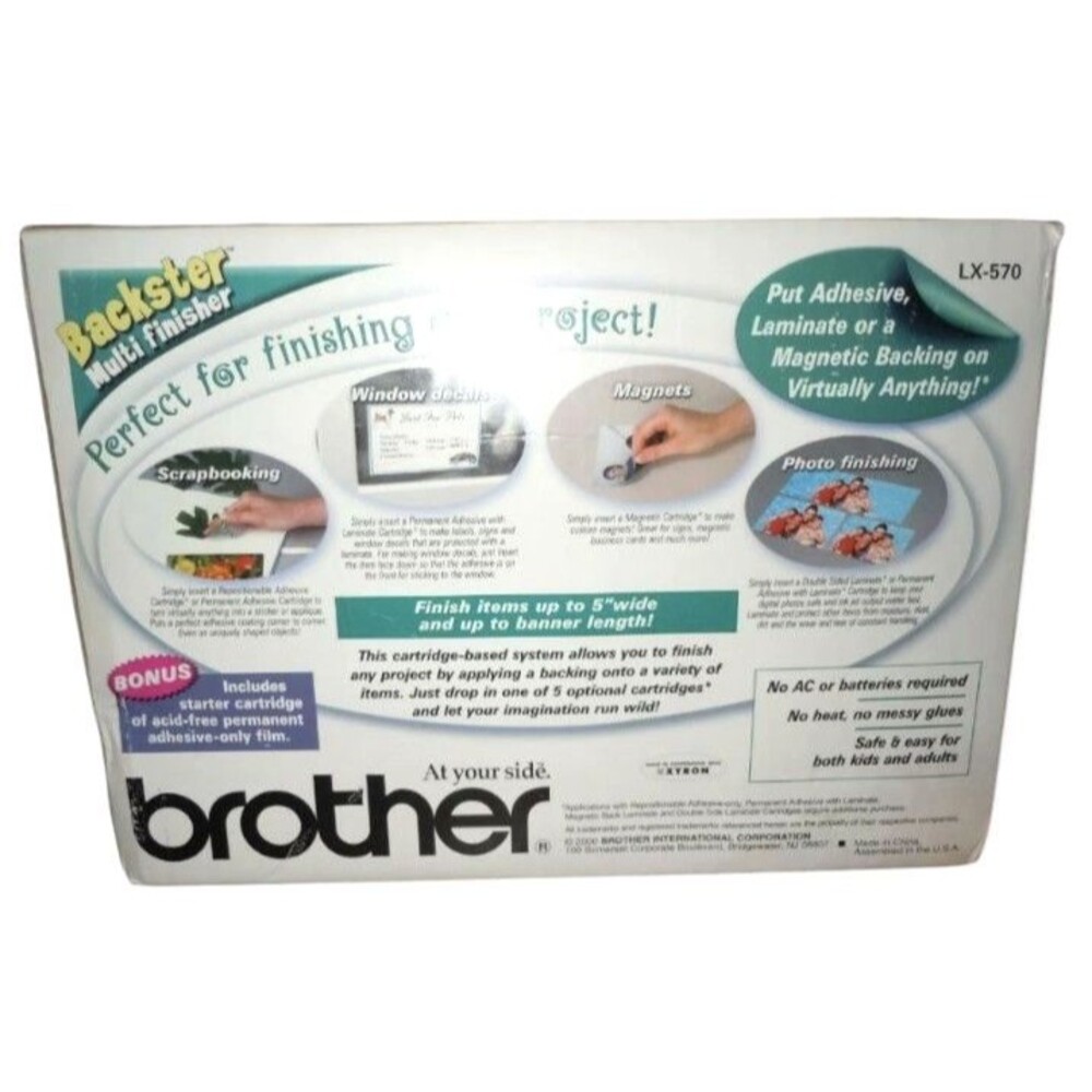 Brother Laminating Machine & Adhesive Cartridge Backster Laminator LX-570 New